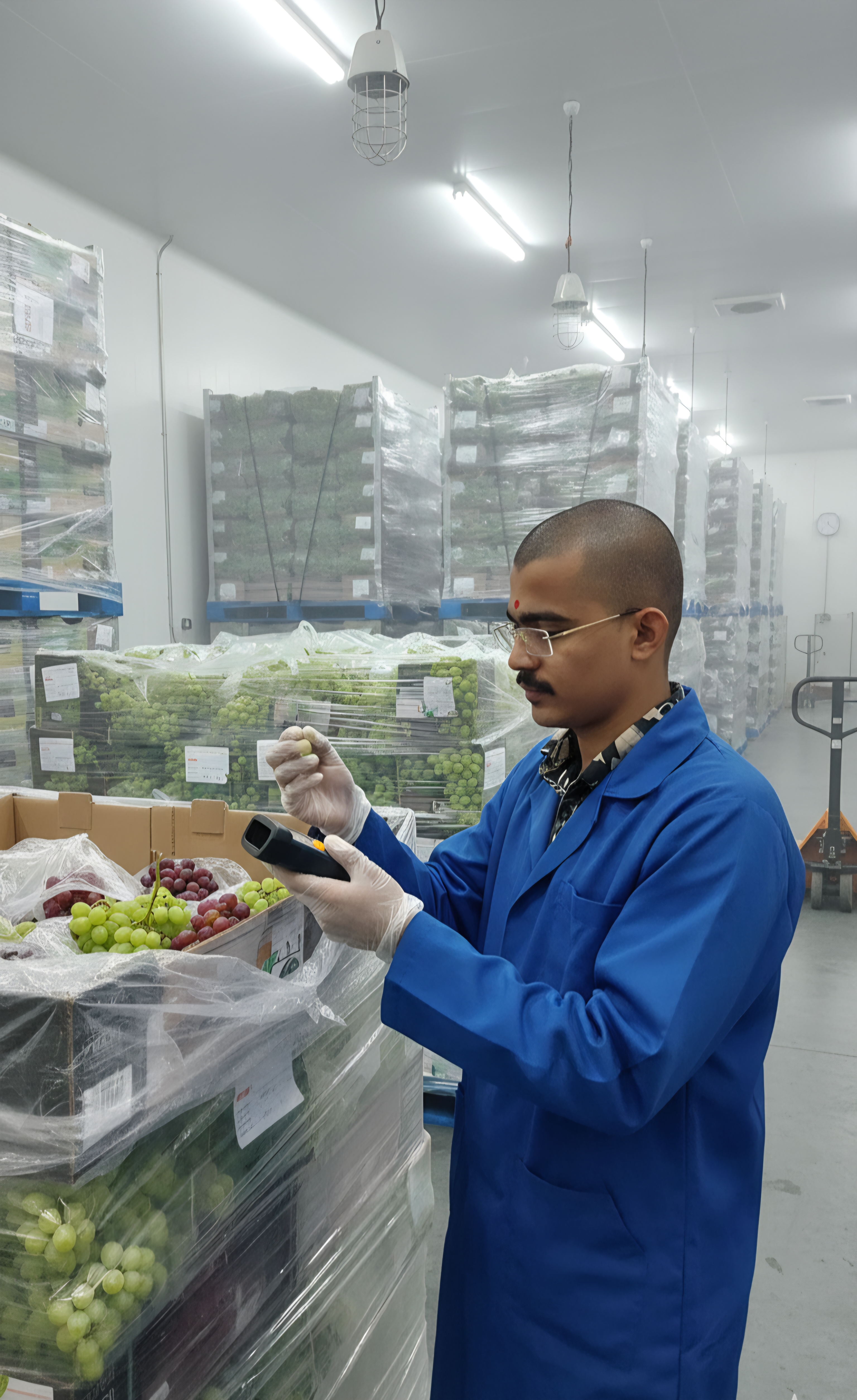 Grapes quality inspection in cold storage