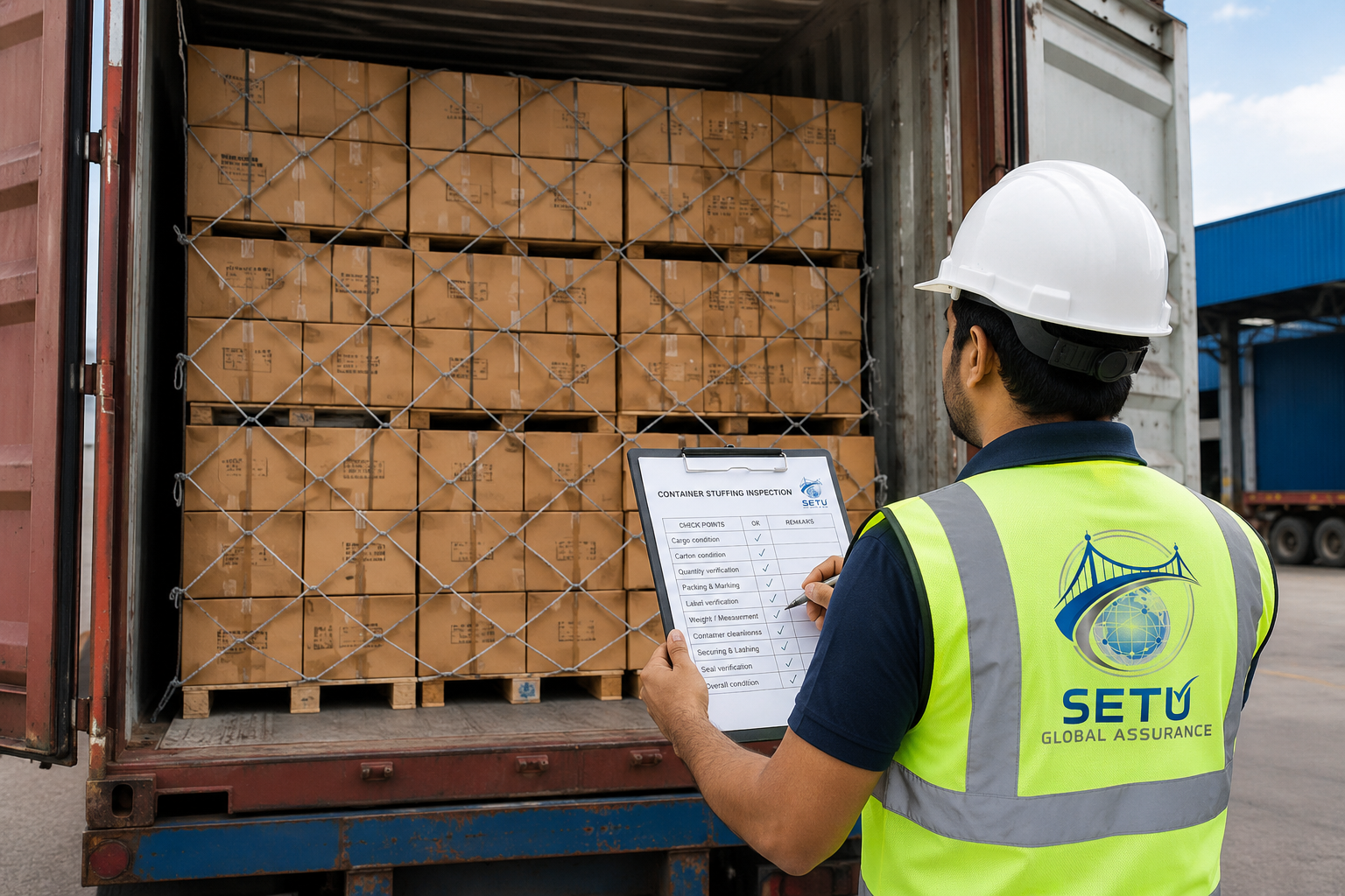 Container stuffing inspection on-site
